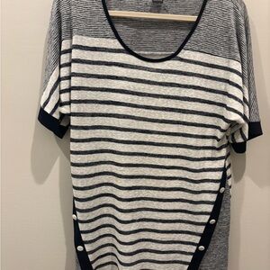Navy and White Striped Women's Tunic